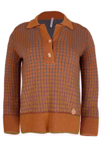 Camisola tipo polo de tricot