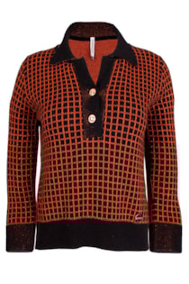 Camisola tipo polo de tricot