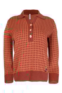 Camisola tipo polo de tricot