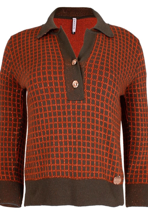 Camisola tipo polo de tricot