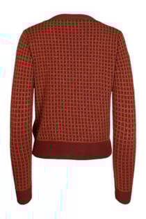 Casaco de tricot xadrez