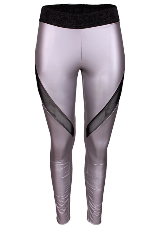 Leggings combinada em tule