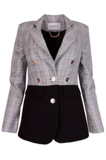 Blazer xadrez e preto