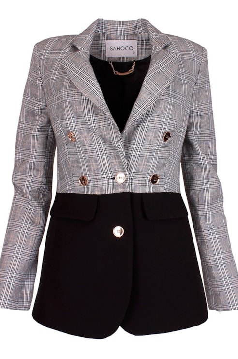 Blazer xadrez e preto