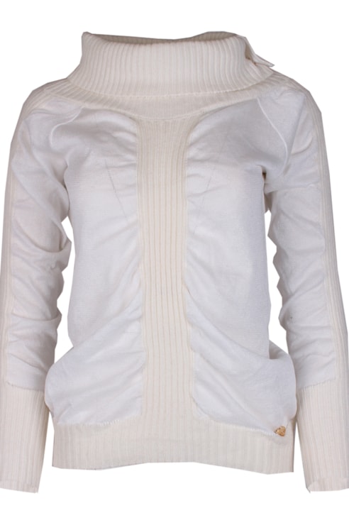 Camisola de tricot combinada