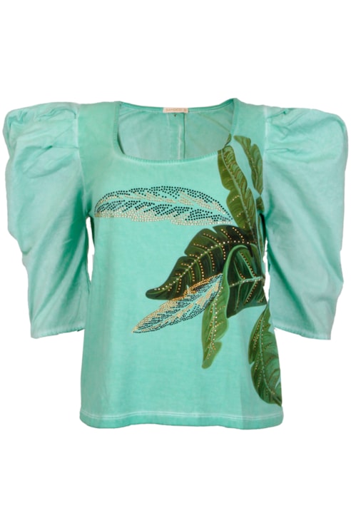 T-shirt decote amplo
