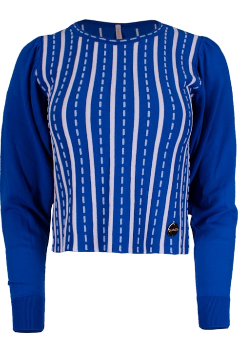 Camisola de malha com pespontos