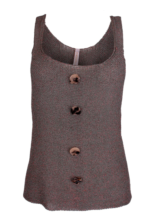 Knitted top with buttons