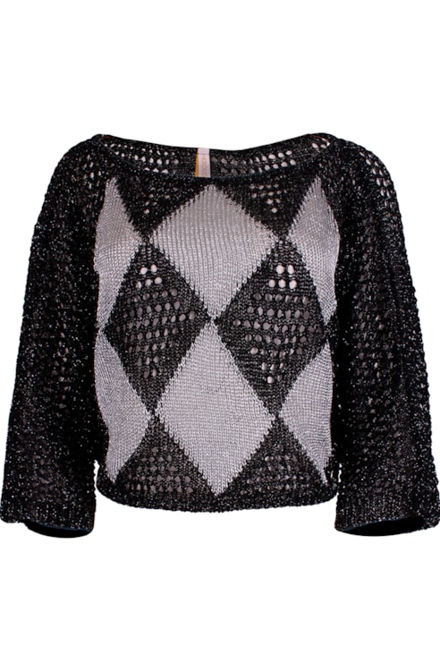 Camisola de tricot losangos