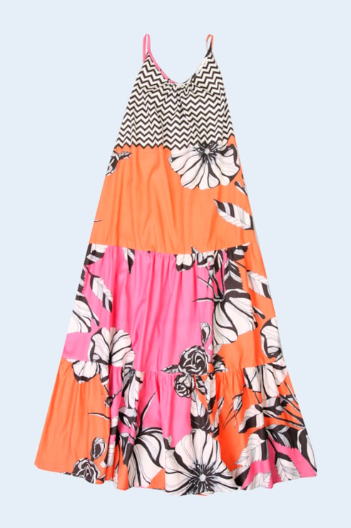 Vestido de alças cruzadas