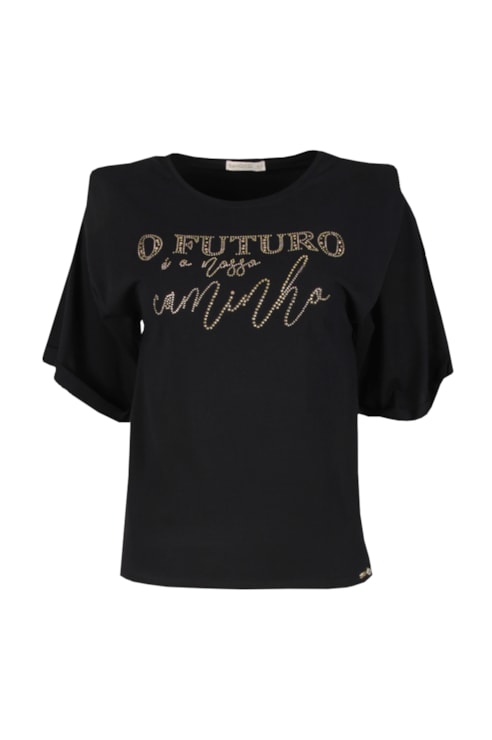 T-shirt com brilhantes