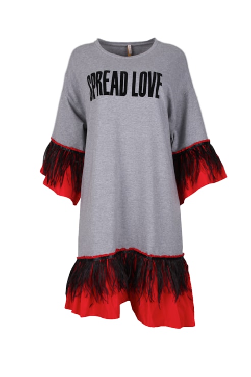 Vestido com Penas Spread love