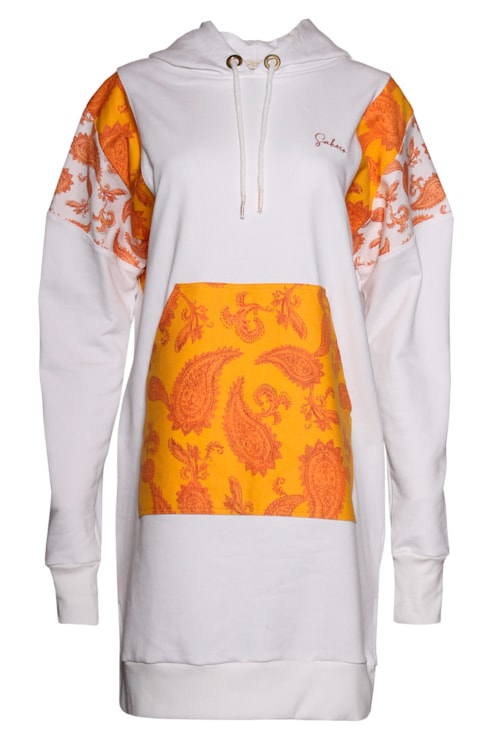 Camisola comprida bolso canguru