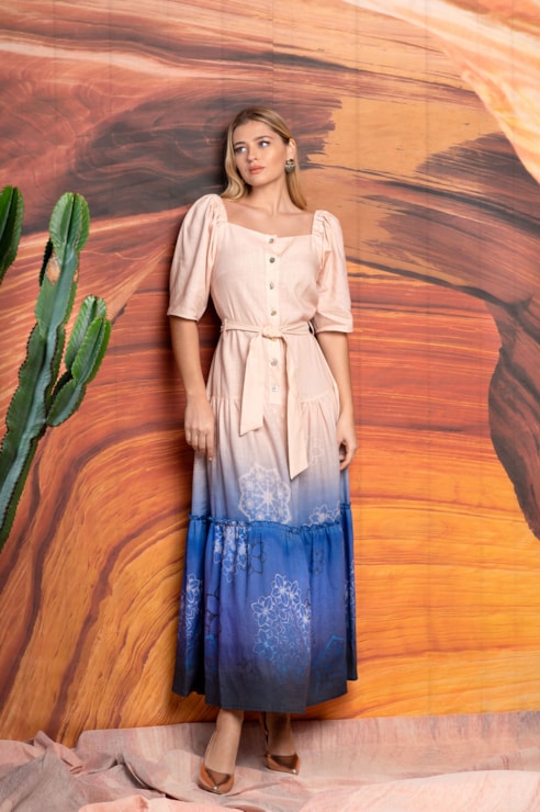 Vestido tipo camiseiro