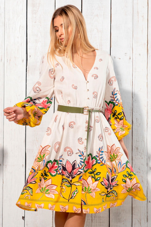 Vestido fluido flores