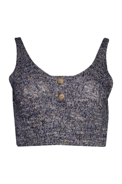 Top cropped de malha