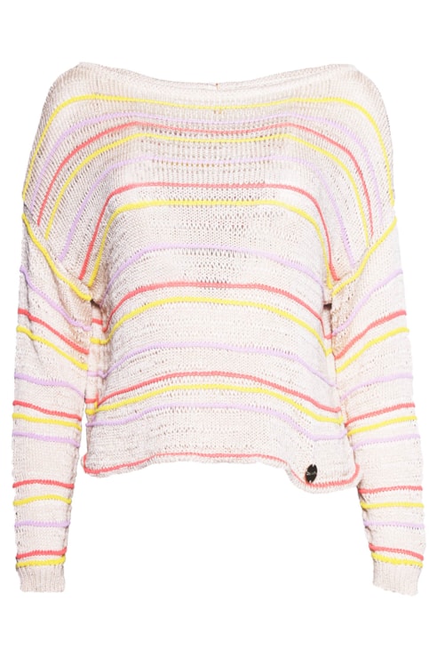 Camisola de malha às riscas