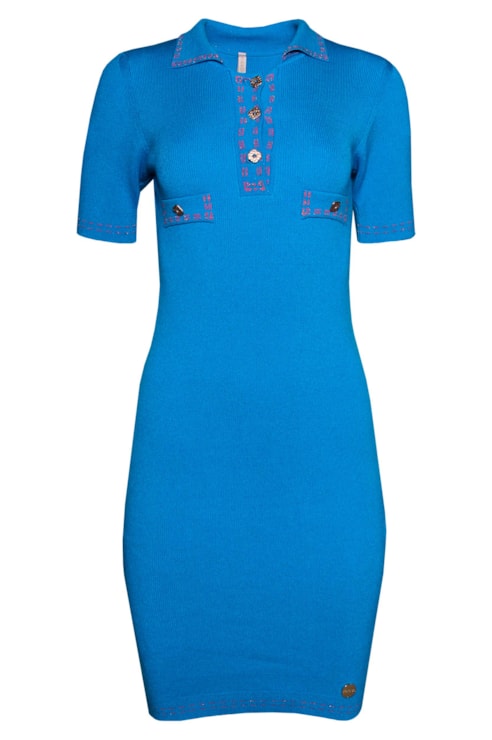 Vestido decote polo