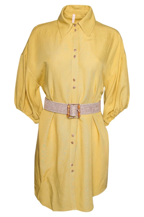 Vestido camiseiro com cinto
