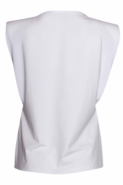 T-shirt manga cava com brilhantes