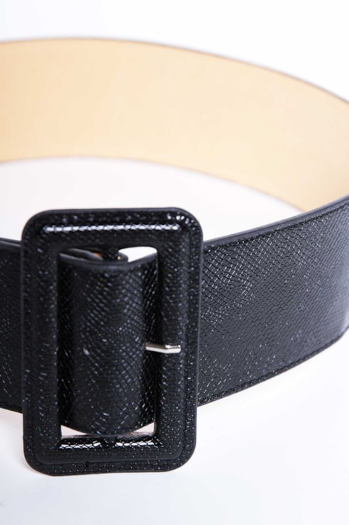 Wide Belt with Buckle