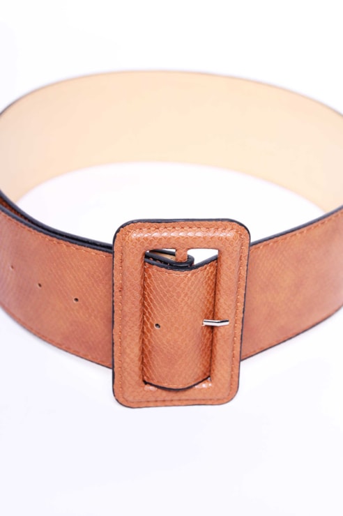 Wide Belt with Buckle