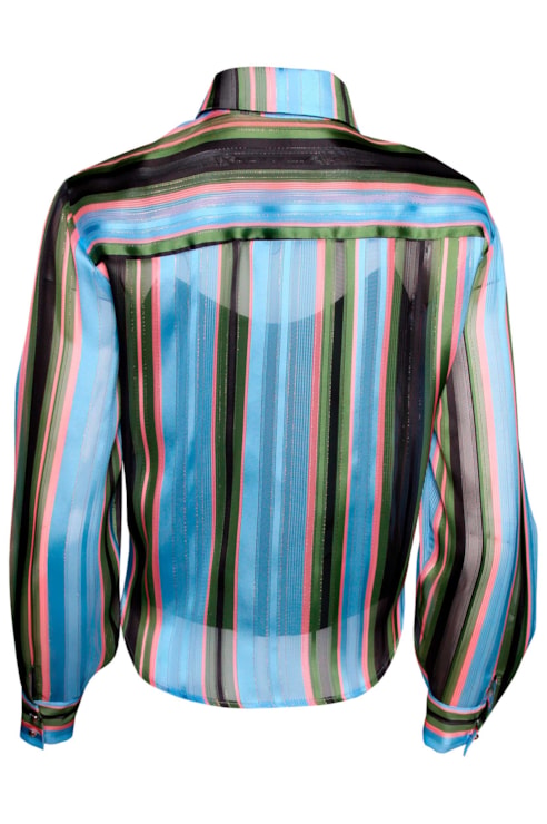 Blusa às Riscas com Laço