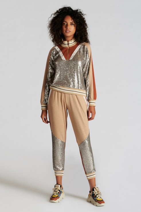 Calças Jogger  Lantejoulas