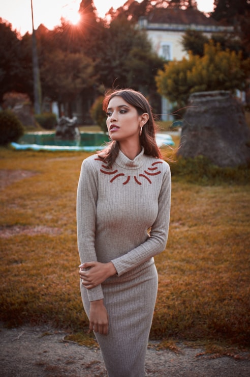 Vestido de Malha com Aplicações