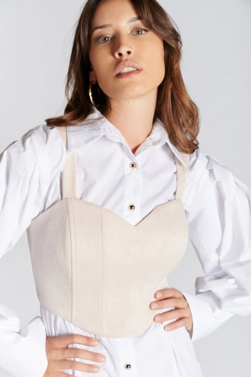 Top de Alças Estilo Corpete
