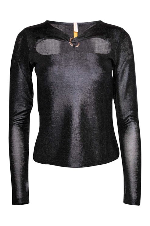 Camisola de Malha Cutout com Aplicação
