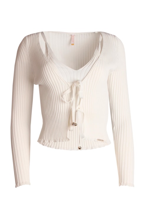 Conjunto Malha Casaco e Top