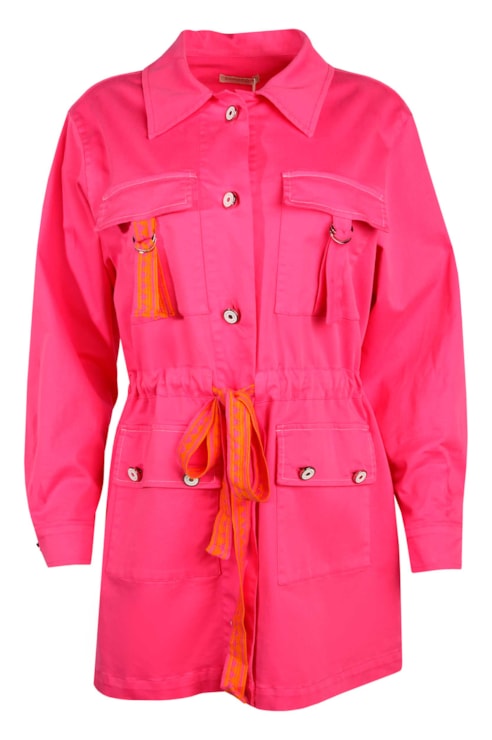 Casaco estilo parka de ganga
