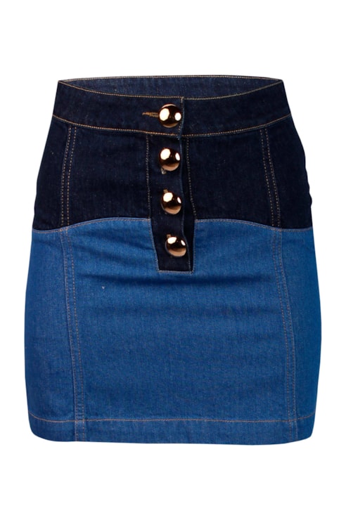 Mini saia denim 2 tons