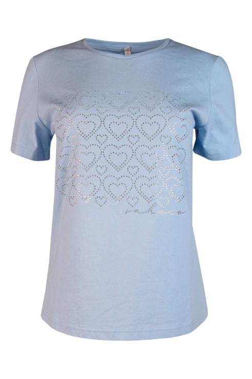 T-shirt Corações Brilhantes