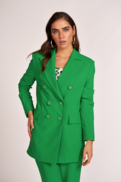 Blazer comprido corte reto