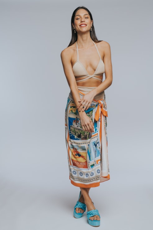 Saia Páreo Estampada