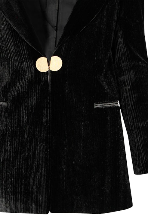 Oversize velvet blazer
