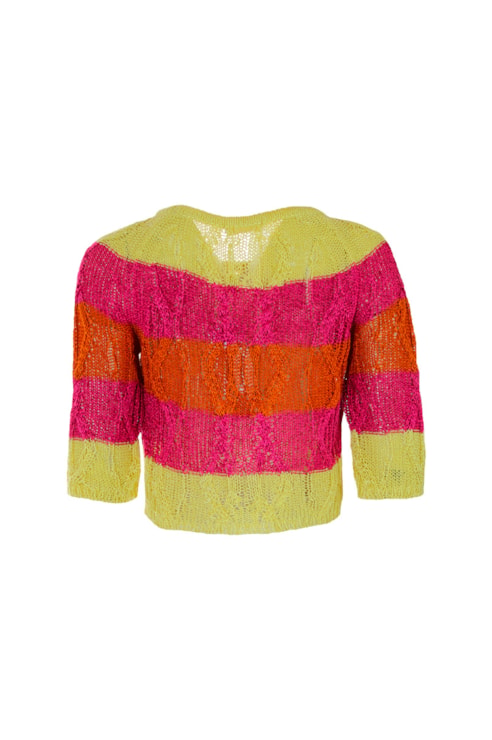 Camisola de malha colorida