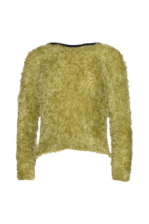 Camisola de malha e pêlos