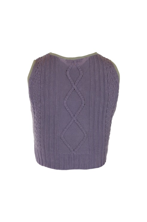 Top cropped de malha