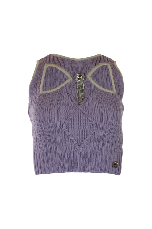 Top cropped de malha