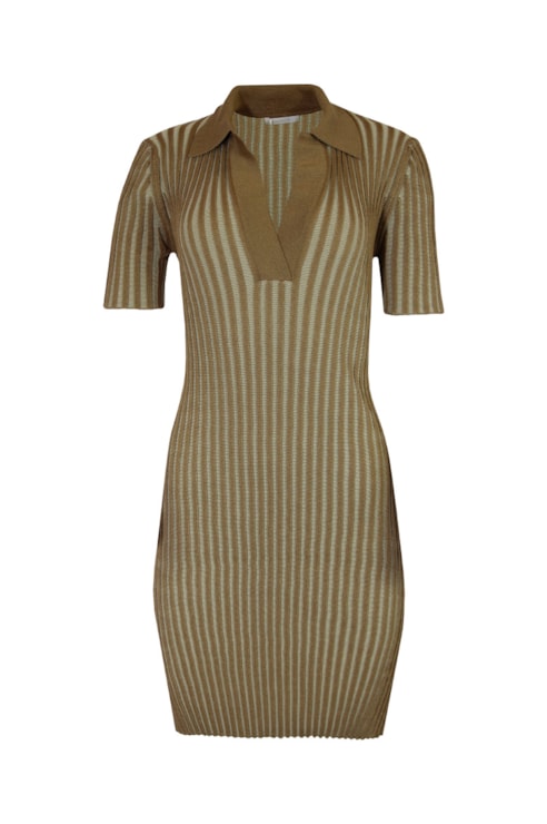 Vestido malha canelada