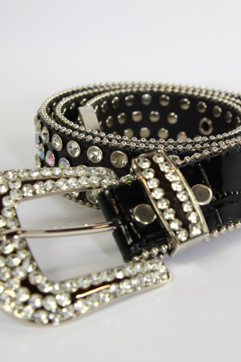Cinto efeito strass