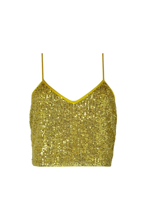 Top cropped lantejoulas