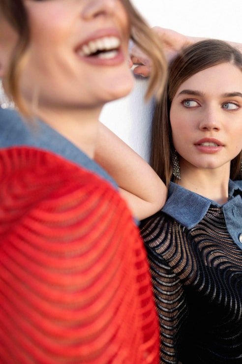 Crop top rendado