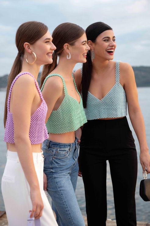 Crop Top em pérolas