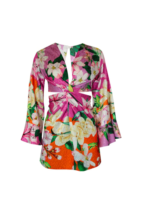 Vestido curto cut out