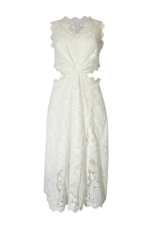 Vestido cut out rendado