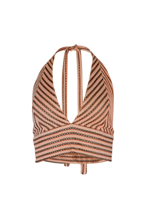Crop top mesh perforated